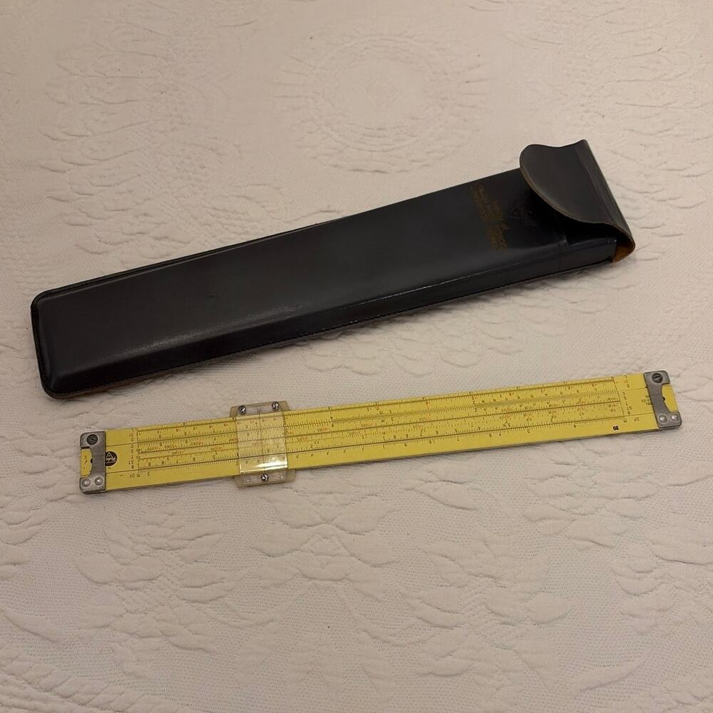 Vintage Pickett & Eckel 272 Slide Rule w/ Case Lyman High School Longwood FL